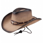Kauboi m&uuml;tsid, naine, l&auml;&auml;nepoolne laia &auml;&auml;rega Fedora m&uuml;ts trossiga metallist h&auml;rjapeaga ehtsast nahast m&uuml;ts Jazzi ratsutamism&uuml;tsid meestele 56-58cm