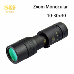 Optiline veekindel 10-30x30 monokulaarne Bak4 Prism Hd minisuum monokulaarne teleskoop nutitelefoniga linnuvaatluseks 10-30x30 Monocular