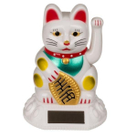 Kass Maneki Neko Solaire animeeritud p&auml;ikesekujuke, mis liigutab oma k&auml;tt