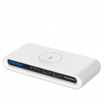 4-&uuml;hes traadita laadimisjaam 15 W kiire telefonilaadija koos 3 t&uuml;&uuml;pi USB laadimislaua laadijaga Airpodidele Ipad Iwatch tahvelarvutile as picture valge