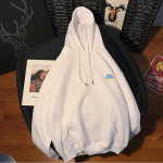 Naiste s&uuml;gissviiter kapuutsiga vabaaja jope, Hongkongi stiilis suur paariline &uuml;likond 3XL valge