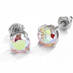 Mitmes v&auml;rvitoonis neljaharulised moissanite k&otilde;rvar&otilde;ngad 30 senti 50 senti 1 karaadine 2 karaadine h&otilde;be meestele ja naistele Valikulised lihtsad k&otilde;rvar&otilde;ngad 8MM