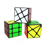 3 TK KOMPLEKT YJ Fisher + Axis + Windmill Magic Cube Ebakorrap&auml;raselt vahetatav Jinggang Speed ​​Cube h&auml;rmas kleebisega YJ 3x3x3 puslem&auml;nguasi