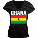 Ghana Country Flag Pride Nationality Ghana Juniors V kaelusega Unisex T-s&auml;rk S