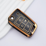 4 nupuga Gold Edge autov&otilde;tme &uuml;mbris VW Golf 7 ALLTRACK MK7 jaoks Skoda Octavia A7 2016 2017 2018 2019 2020 Protector jaoks Key Case valge