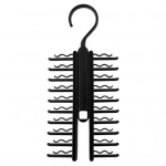 20 rida lipsu nagi 360 kraadi p&ouml;&ouml;rlev reguleeritav lipsu rihma hoiupuu hoidik Ruumi s&auml;&auml;stev salli rihma nagi kapi riidekapi korraldaja must