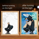 Jujutsu Kaiseni valguse dekoratiivmaali animefiguur Led Decors pildiraam helendav maaliplakat 9inch
