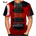 2022 Mood T-s&auml;rk Unisex Funny Guitar 3D Print T-s&auml;rk Meeste Naiste L&uuml;hikeste Varrukatega T-s&auml;rk XS-5XL 4XL