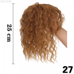 MISS WIG S&uuml;nteetiline l&uuml;hike lokkis juuksepikendus, naturaalne pehme juuksepagasiga parukas naistele Cosplay kasutamiseks 25cm