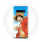 &Uuml;mbris Samsung Galaxy S10 Plus Manga jaoks &Uuml;hes t&uuml;kis Luffy Anime