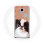 &Uuml;mbris Samsung Galaxy A6 2018 jaapani spanjeli musta ja valge koerat&otilde;ugu jaoks