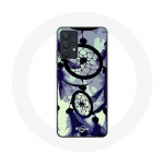 Coque pour Samsung Galaxy A13 5G Attrape R&ecirc;ve violet gris et Noir