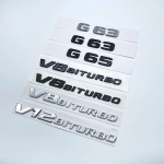 2017. aasta lamedate t&auml;htedega G63 G65 V8 Biturbo V12 Biturbo embleem Mercedes Benz AMG W463 auto k&uuml;lgporitiiba pagasiruumi nimesildi logo kleebis G63