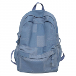 Naiste kollaaž-teksakangast seljakott meestele, suure mahutavusega arvutikott &Otilde;pilase koolikott helesinine v&auml;rv