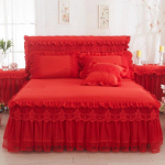 1 tk pitsist voodi seelik + 2 tk padjap&uuml;&uuml;rid voodipesukomplekt Princess pits voodipesu voodikatted, voodilinad t&uuml;drukutele. King Queen 2pcs cushion cover