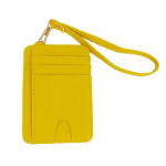 Kaardihoidja L&auml;bipaistev ID aken Mitme pesaga k&auml;erihm Kaasaskantav &otilde;huke &uuml;hev&auml;rviline Minimalistlik krediitkaardim&auml;rk Rahakoti hoiukarp kollane