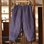 Johnature naiste vintage Bloomers p&uuml;ksid elastne v&ouml;&ouml;koht pluss talvep&uuml;ksid lahtised soojad naiste pikad p&uuml;ksid One Size tumesinine v&auml;rv