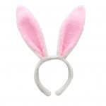 Lihav&otilde;ttej&auml;nku k&otilde;rvapeapael, v&auml;rviline, pehme pl&uuml;&uuml;s juukser&otilde;ngas, n&auml;opesu Vannitoa t&uuml;drukute peapael, peaaksessuaarid valge/roosa