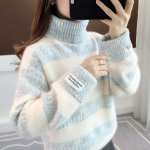 Talvine kilpkaelusega kampsun, naiste pullover, avar soe naiste s&auml;rk L sinine