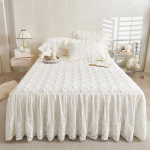 A klassi pehme puuvillane tepitud sojaoa voodi seelik paksendatud pitsiga vooditekk madratsi kate 1,8 M voodipesu 2.0*2.2m 3pcs