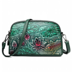 Kvaliteetne nahast k&auml;ekott Luksuslik disainer Retro etnilises stiilis 3D prinditud &otilde;lakott Moodne diagonaalne risti tasku telefonikott