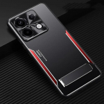 Redmi Note 13 Pro+ matt j&auml;&auml;metallist telefoni&uuml;mbrisele, silikoonist Soft Shelli kronsteiniga Note13 13Proplus Poco X6 Pro kaitsekaanele Redmi Note 13 5G punane