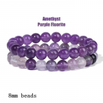 Energia Looduslik Amet&uuml;st K&auml;ev&otilde;ru Tervendav Kvarts Lilla Kristallkivist K&auml;ev&otilde;ru Naiste Ehted Meeste K&auml;ev&otilde;ru Stretch Cure Jooga Leevendus 19cm