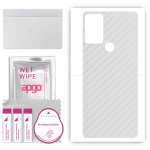 apgo Protective Skin Sticker for the back compatible with TCL 30 SE, Wrap Film, Foil, Vinyl - Pattern Transparent Carbon