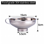 Roostevabast terasest konservilehter, k&auml;epidemega laia suuga purgilehter laia ja tavasuuga purkide jaoks, toidukvaliteediga metallist moosilehter