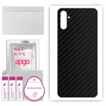 apgo Protective Skin Sticker for the back compatible with Realme Narzo 10A, Wrap Film, Foil, Vinyl - Pattern Carbon Black