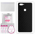 apgo Protective Skin Sticker for the back compatible with vivo X20, Wrap Film, Foil, Vinyl - Pattern Carbon Black