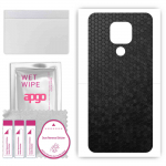 apgo Protective Skin Sticker for the back compatible with Kruger&Matz Live 8, Wrap Film, Foil, Vinyl - Pattern Black Honeycomb