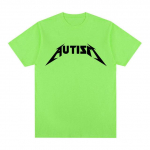 Autism Metal Rock Meem T-s&auml;rk Meeste Naiste Mood Hip Hop L&uuml;hikeste varrukatega Suurem&otilde;&otilde;tmelised T-s&auml;rgid Suvepuuvillane Mugavus T-s&auml;rk Topid M