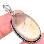 Natural Fluorite Gemstone Handmade 925 Sterling Silver Pendant 1.89 s3r76