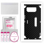 apgo Protective Skin Sticker for the back+sides compatible with Asus ROG Phone 6, Full Wrap Film, Foil, Vinyl - Pattern Carbon Black