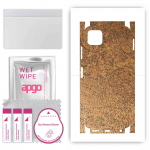 apgo Protective Skin Sticker for the back+sides compatible with Samsung Galaxy F42 5G, Full Wrap Film, Foil, Vinyl - Pattern Rusty Copper