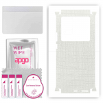 apgo Protective Skin Sticker for the back+sides compatible with Vivo X80 Pro, Full Wrap Film, Foil, Vinyl - Pattern White Fabric