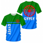 Suvised meeste T-s&auml;rgid Roma mustlaste lipp 3D-tr&uuml;kk l&uuml;hikeste varrukatega T-s&auml;rk meeste riided vabaaja v&auml;liriided &uuml;lem&otilde;&otilde;dulised topid 4XL