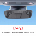 Tahavaatepeegli kaitseraam Tesla Model 3 YSX keskkonsooli tarvikute jaoks Sisemine tahavaatekate silikoonkummist &uuml;mbris