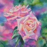 5D DIY Diamond painting Romantic flowers full diamond square/round diamond embroidery cross-stitch set home wall decorative art Round Drill 30x30cm