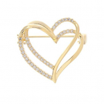 Kahekordse s&uuml;damega pross Elegantne roostekindel naiste n&otilde;el oks&uuml;datsioonivastane mitmek&uuml;lgne pulmakorsa aksessuaar kuldne