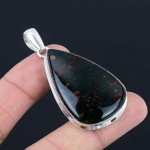 Verikivi v&auml;&auml;riskiviga ripats Massiivne 925 sterlingh&otilde;be ripats Ehted Kingitus unisexile