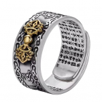 Meeste s&otilde;rmus Vintage nikerdatud Mantra P&uuml;hakirja reguleeritav &otilde;nne toomise rikkuse s&uuml;nnip&auml;evakingitus meestele Hiina h&otilde;be/kuldne