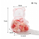 Karukujulised l&auml;bipaistvad pruudi plastmahutid ehte-suupistete v&auml;ike kinkekarp Armsad &uuml;mbrised beebikommide hoiukarp 6pcs&7x5.3x4cm