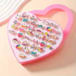 36 tk/komplekt Armsad multifilmid lastele s&otilde;rmused Kawaii korea lastele t&uuml;drukutele lillede vibu sulamist emailiga s&otilde;rms&otilde;rmus lapsele ehe kingitus 36pcs