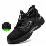 Suvised kerged turvajalatsid meestele Hingavad terasest varbaga t&ouml;&ouml;jalatsid Naiste purunematud tossud Kaitsvad turvasaapad 38 must