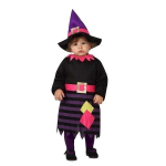 D&eacute;guisement pour b&eacute;b&eacute; petite sorci&egrave;re Halloween Costume f&ecirc;te 6-12mois