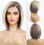 Blond Unicorn Lace Front Ombre Platinum Blond sirge s&uuml;nteetiline parukas mustvalgetele naistele igap&auml;evaseks peol Cosplay kasutamiseks kuumakindel