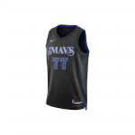 Nike Fan Edition 23-24 Hooaeg Luka Dončić Mavericks Nr. 77 Kirja ja Numbriga Tr&uuml;kitud Vabaaja Varrukateta Korvpallivest Unisex Topid Must DX8499-010 S