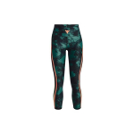 Under Armour Project Rock Tr&uuml;kitud Kompressiooniga Capri P&uuml;ksid Naistele Alaosad Sinakasroheline 1377954-722 L